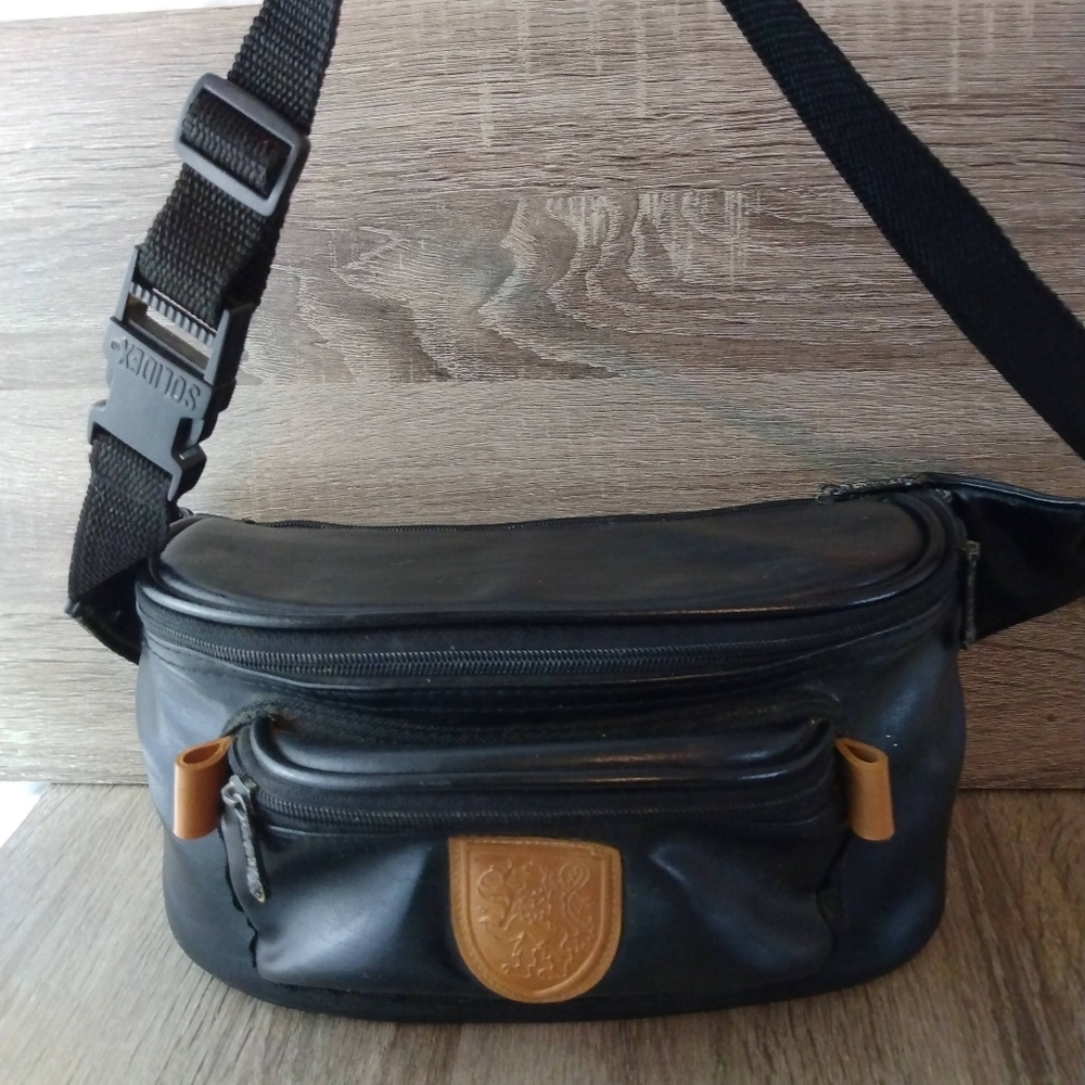 Solidex Performance Black/Tan Leather Waistbag - image 5